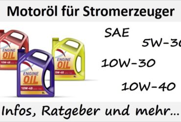 Welches Motoröl für Stromerzeuger kaufen